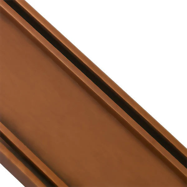 Aluminium Slimline Tile Insert Shower Drain 300-3000x100x21mm – Brush Copper – view 6