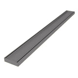Aluminium Slimline Tile Insert Shower Drain 300-3000x100x21mm – Gun Metal