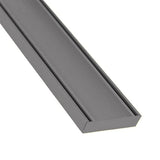 Aluminium Slimline Tile Insert Shower Drain 300-3000x100x21mm – Gun Metal – detail view