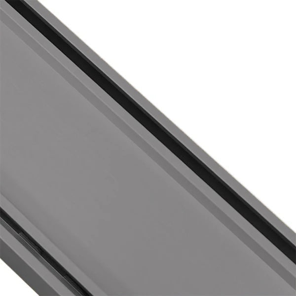 Aluminium Slimline Tile Insert Shower Drain 300-3000x100x21mm – Gun Metal – view 5
