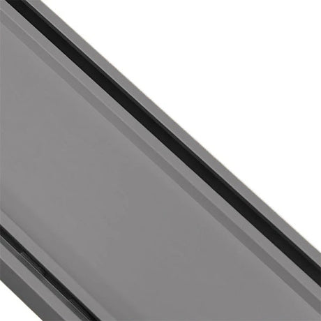 Aluminium Slimline Tile Insert Shower Drain 300-3000x100x21mm – Gun Metal – view 5