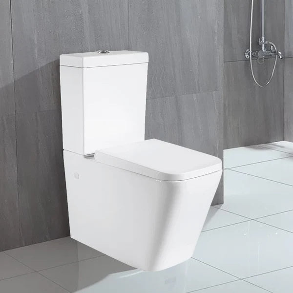 Aura Back To Wall Rimless Toilet Suite – Gloss White – alternate view