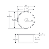 460x460x232mm Undermount Fireclay Butler Single Bowl Farmhouse Sink – alternate view