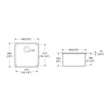 483x483x203mm Undermount Fireclay Butler Single Bowl Farmhouse Sink – detail view