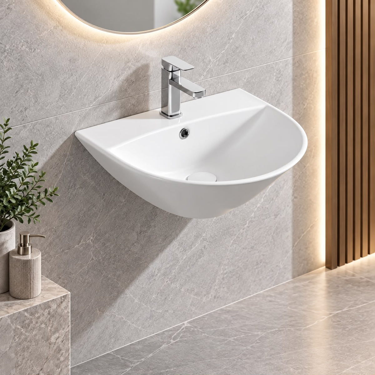 510mm Wall-Hung Basin - 510x420x175mm