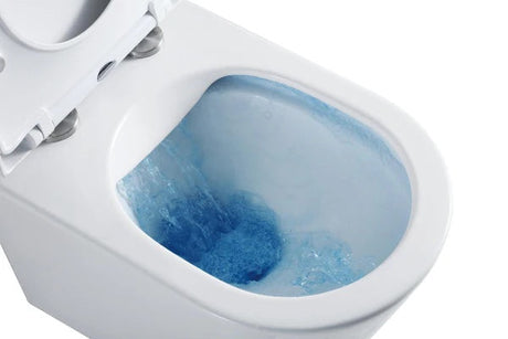 Belmont Back to Wall Rimless Compact Toilet Suite – Gloss White – view 5