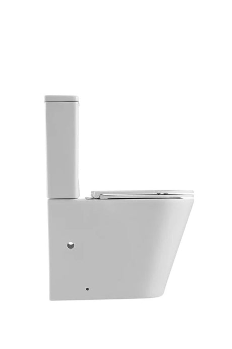 Belmont Back to Wall Rimless Compact Toilet Suite – Gloss White – alternate view