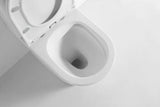 Belmont Back to Wall Rimless Compact Toilet Suite – Gloss White – detail view