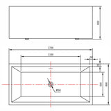 Brooklyn Multi-fit-free Gloss White Freestanding Bath - 1700mm – view 4