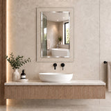 Rectangular Clear Glass Framed Mirror - 600x750mm