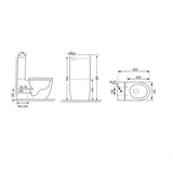 Cera Rimless Back to Wall Toilet Suite – Gloss White – alternate view