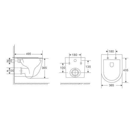 Cera Wall Hung Pan – alternate view