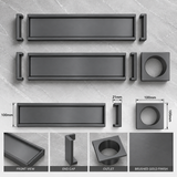 Aluminium Tile Insert Shower Drain – Gun Metal