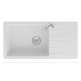 Granite Single Bowl Drainer Kitchen Sink D1000-WH – ISTONE – detail view