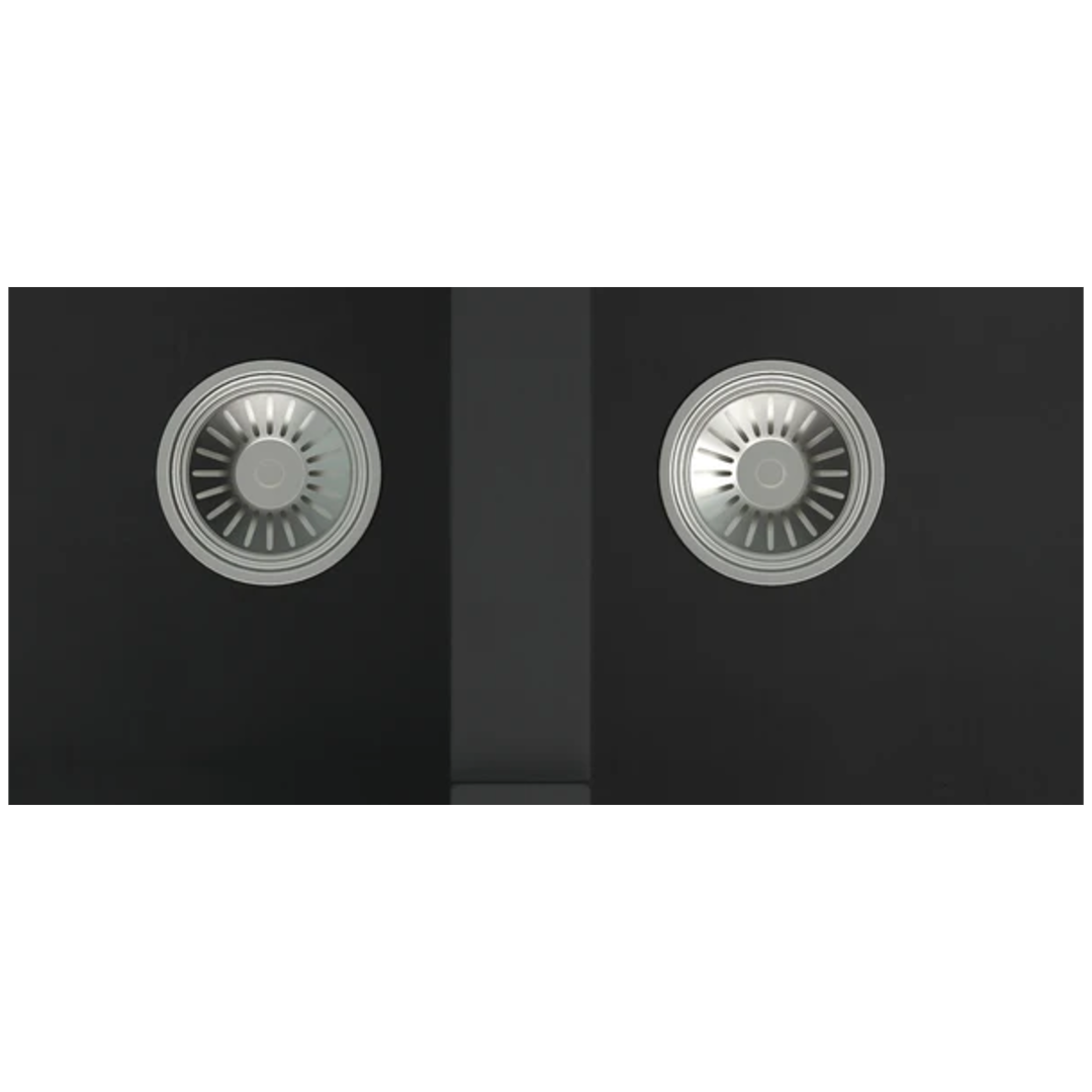 Granite Double Bowl Kitchen Sink D1140-BK – ISTONE – view 5