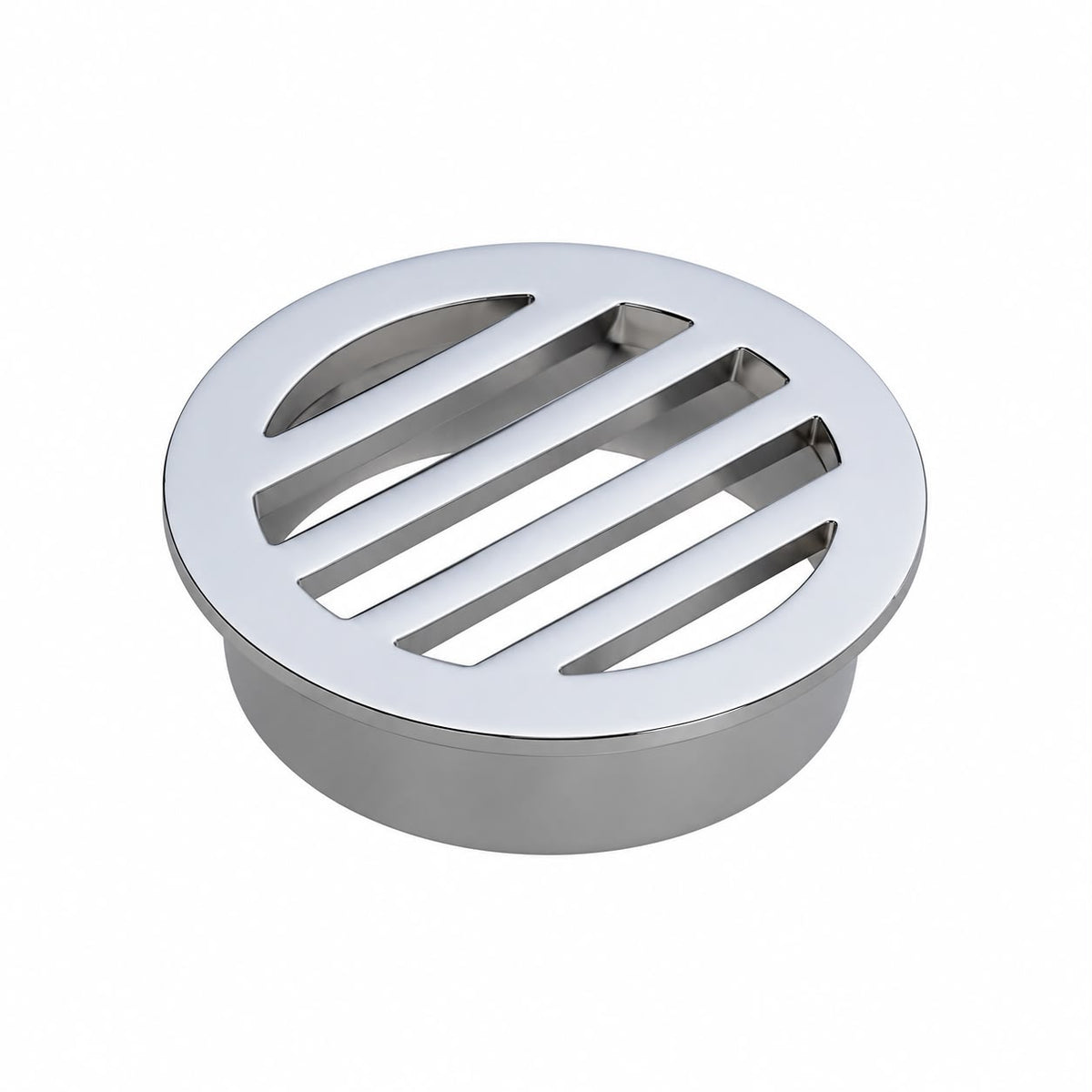 Round Floor Grate with 50mm Outlet – Chrome