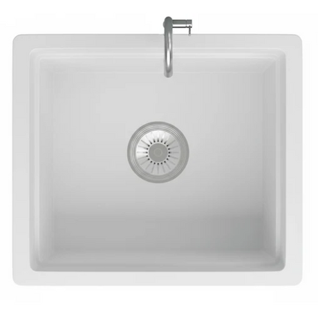 Granite Single Bowl Kitchen Sink D534-WH – ISTONE – view 5