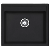 Granite Single Bowl Kitchen Sink D565-BK – ISTONE – detail view