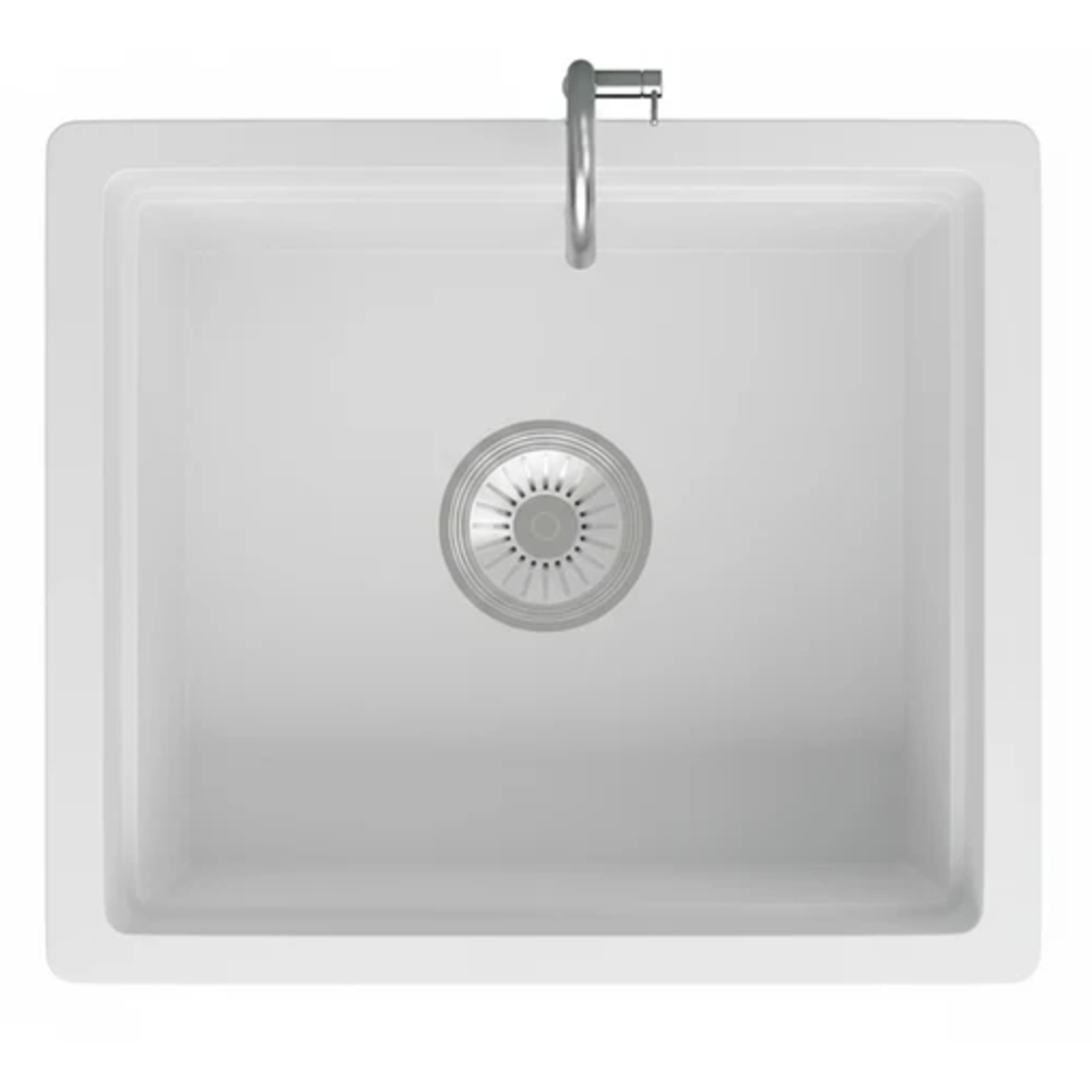 Granite Single Bowl Kitchen Sink D610-WH – ISTONE – view 5