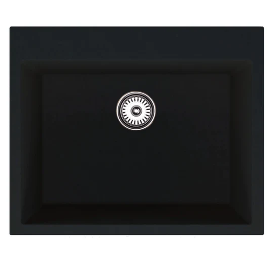 Granite Single Bowl Kitchen Sink D620-BK – ISTONE – detail view