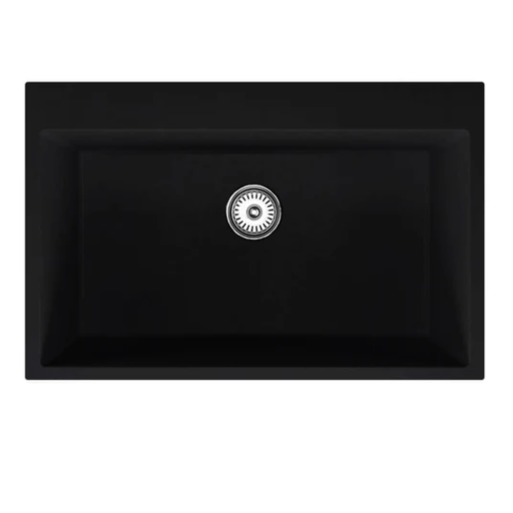 Granite Single Bowl Kitchen Sink D780-BK – ISTONE – detail view