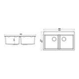 Granite Double Bowl Kitchen Sink D861-BK – ISTONE – view 8