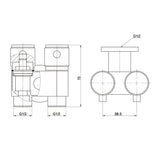 Amoza Dual Cistern Tap Ceramic Disk