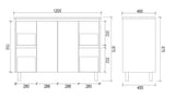 DM1200 - 1200x460x875mm Veneer Vanity with Ceramic Basin – alternate view