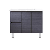 DM900L - 900x460x875mm Veneer Vanity with Ceramic Basin