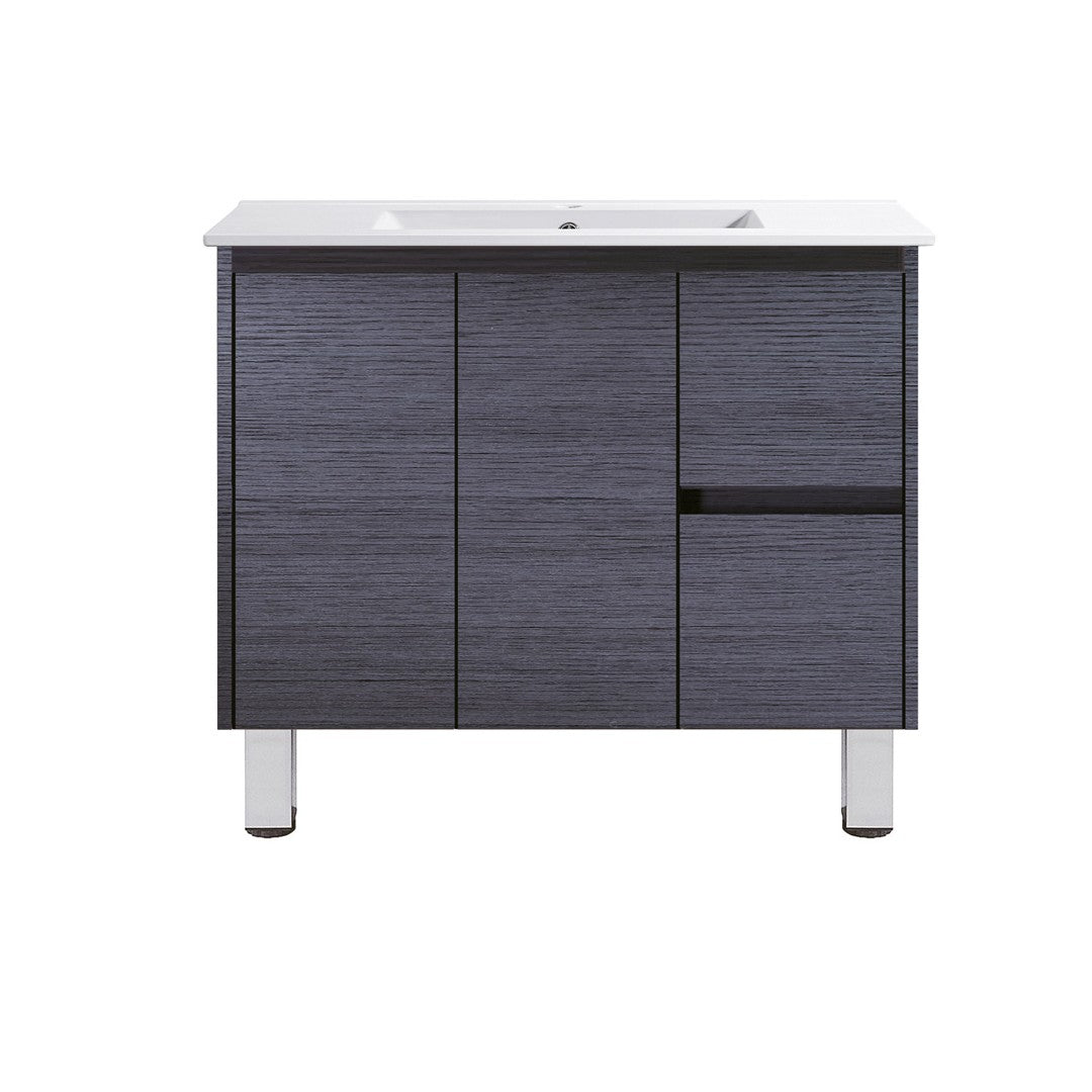 DM900R - 900x460x875mm Veneer Vanity with Ceramic Basin