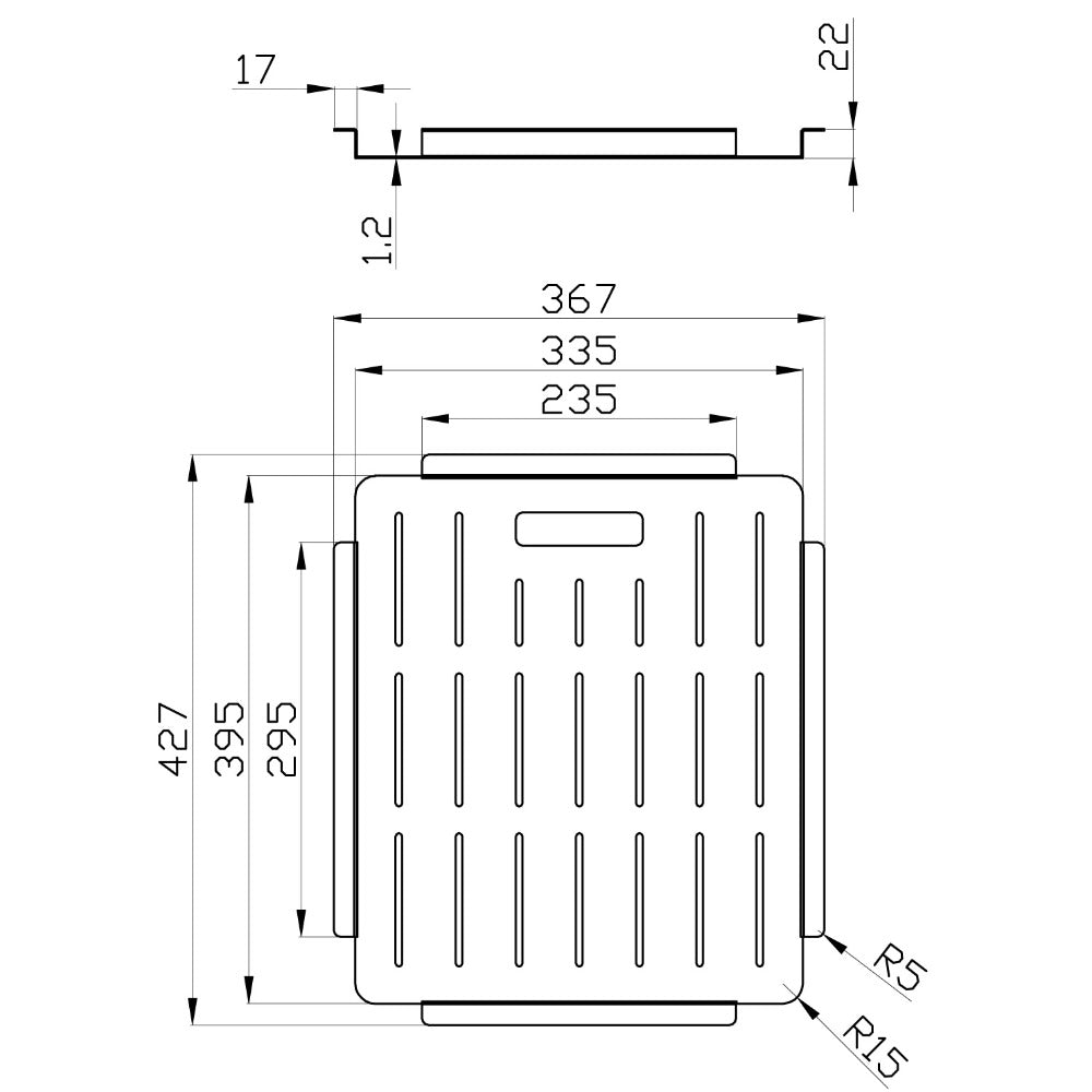 Square Colander – alternate view