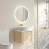 Elva 600mm Natural Oak Wall Hung Vanity - 600x455x390