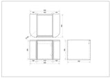 Elva 600mm Natural Oak Wall Hung Vanity - 600x455x390