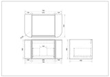 Elva 750mm Natural Oak Wall Hung Vanity - 750x455x390