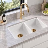 Fireclay Butler Sink Double Bowl Undermount - 813x483x254mm