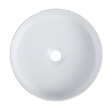 FL400 - 400x400x125mm Above White Above Countertop Basin – detail view
