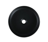 FL400MB - 400x400x125mm Matte Black Above Countertop Basin – detail view