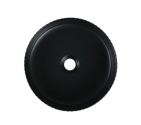 FL400MB - 400x400x125mm Matte Black Above Countertop Basin – detail view