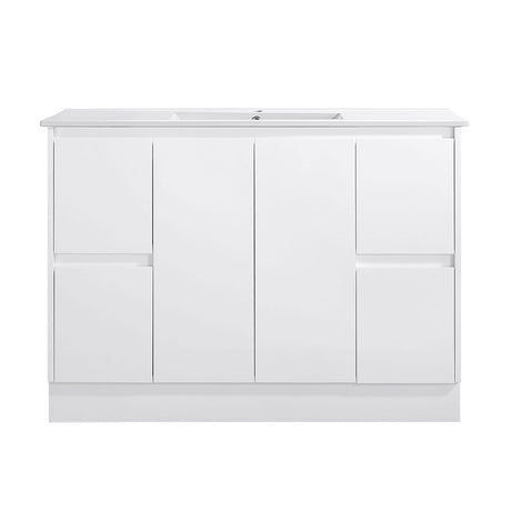 FP1200-KB - 1200x460x880mm Kickboard MDF Vanity with Ceramic Basin