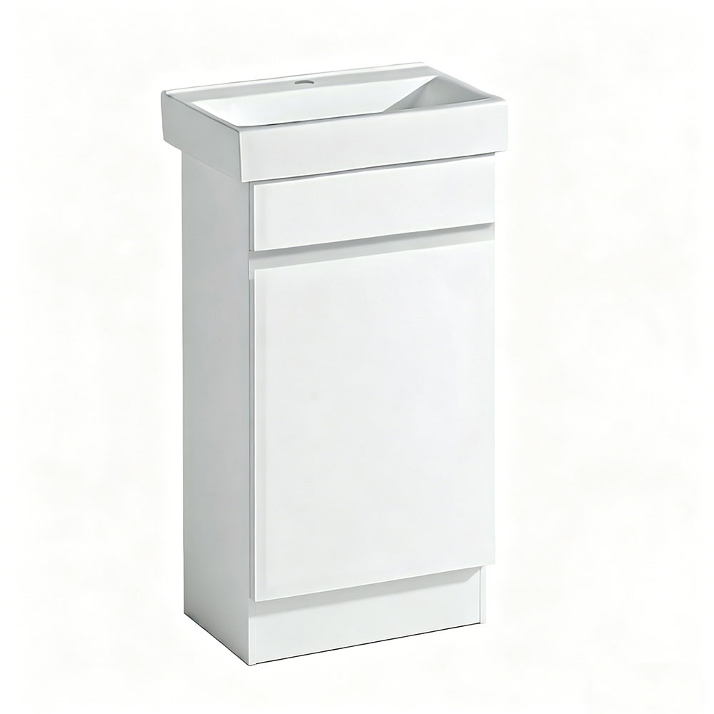 FP450-KB - 450x300x880mm Kickboard MDF Vanity with Ceramic Basin