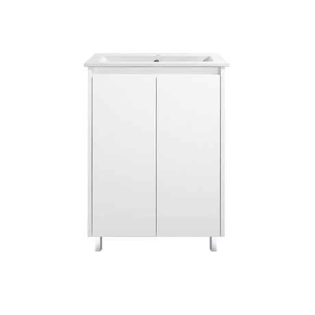 FP600 - 600x460x875mm High Gloss Polyurethane Vanity with Ceramic Basin
