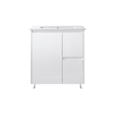 FP750R - 750x460x875mm High Gloss Polyurethane Vanity with Ceramic Basin