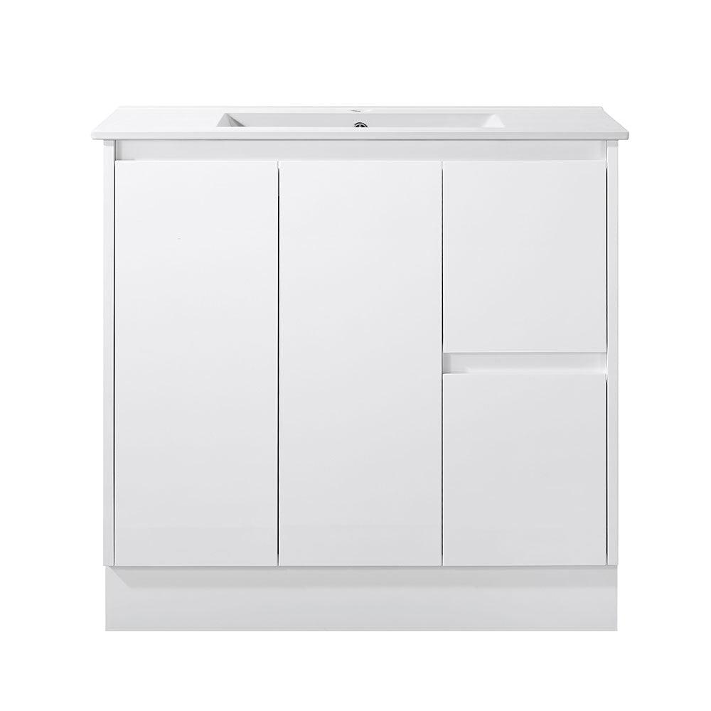 FP900R-KB - 900x460x880mm Kickboard MDF Vanity with Ceramic Basin
