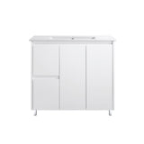 FP900L - 900x460x875mm High Gloss Polyurethane Vanity with Ceramic Basin
