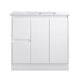 FP900L-KB - 900x460x880mm Kickboard MDF Vanity with Ceramic Basin