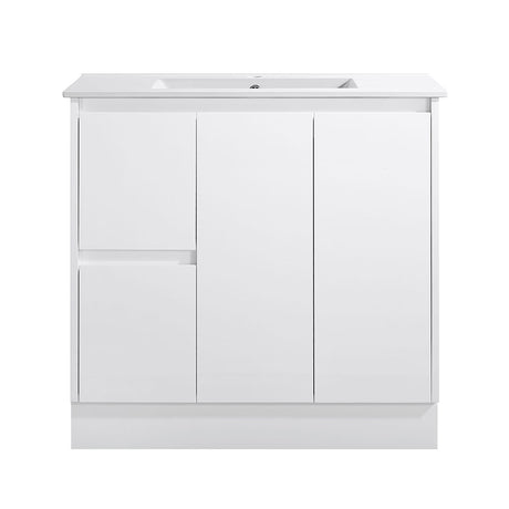 FP900L-KB - 900x460x880mm Kickboard MDF Vanity with Ceramic Basin