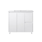 FP900R - 900x460x875mm High Gloss Polyurethane Vanity with Ceramic Basin