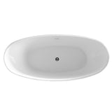 Frances Double High Back Gloss White Freestanding Bath - 1700mm – detail view