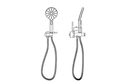 Linsol Giulia Swivel Wall Bracket Set with 3 Function Handpiece