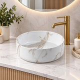 365mm Round Calcutta Above Counter Basin - 365x365x120mm